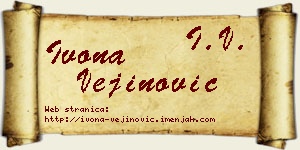 Ivona Vejinović vizit kartica